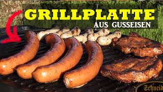 Grillplatte aus Gusseisen 🥩 Leckere Grillgerichte von der Gußplatte [upl. by Rye]