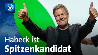 Grüne wählen Habeck zum Spitzenkandidaten [upl. by Mcgill230]