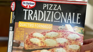 Fryspizzatest Dr Oetker Pizza Tradizionale Quattro Formaggi [upl. by Ateuqal]