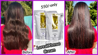 How To use Parlour like hair straightening kit at homeloreal xtenso straightening kitReview amp Demo [upl. by Yelich]