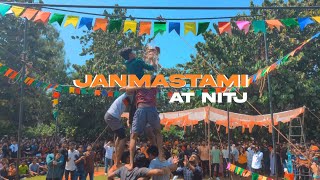 Janmashtami celebration at Nitj  Dahi Handi competition at Nit Jalandhar [upl. by Holbrook816]