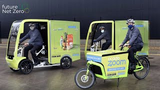 Ocado Zoom turns to electric and pedal power for grocery deliveries [upl. by Llenhoj]