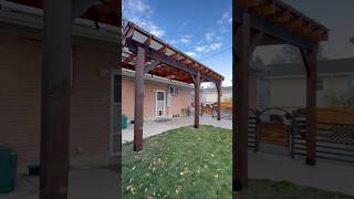 Building Patio Cover 🌴🔥 architecture diy patiodesign pergola patiocover home backyarddesign [upl. by Haleak]