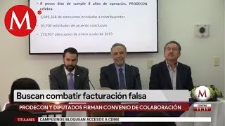 Prodecon y diputados firman convenio para combatir facturación falsa y evasión [upl. by Manus]