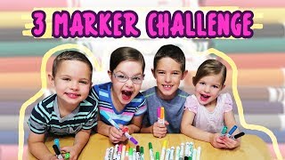 🎨3 Marker Challenge😂 [upl. by Sakiv175]