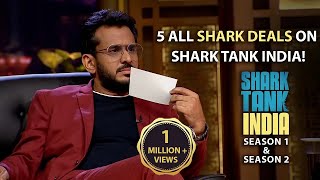 5 All Shark Deals  Shark Tank India S01 amp S02  Compilation [upl. by Ahsauqram545]