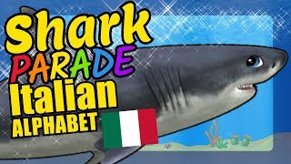 Sharks Teaching the Italian Alphabet Letters Educational Language Video for Kids [upl. by Ambur593]