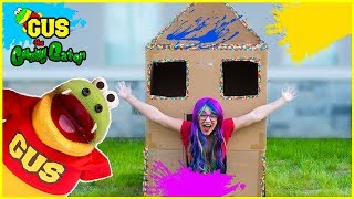 Learn Colors with Paint and Build Box Fort [upl. by Odraude889]