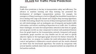 Multi Source Information Fusion Based DLaaS for Traffic Flow Prediction [upl. by Garreth]