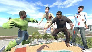 Franklin Become Hulk to Kill Zombies in Indian Bike Driving 3D [upl. by Atteuqihc]