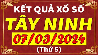 Xổ số Tây Ninh ngày 7 tháng 3  XSTN  KQXSTN  SXTN  Xổ số kiến thiết Tây Ninh hôm nay [upl. by Irdua]