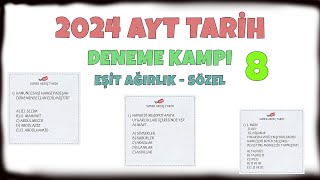 2024 AYT Tarih Deneme Kampı Deneme 8  EA SÖZEL aytdeneme ayttarihdeneme tarihdenemekampı [upl. by Sidalg]