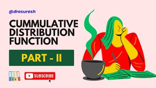 Cumulative Distribution Function  Part 2  UNIT 1  Probability  21MAB301T21MAB204T [upl. by Eidarb]