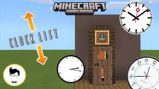 Minecraft PE SECRET LIFT IN A CLOCK PEXboxWindows10Switch [upl. by Chappie]