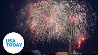 Annual July 4th fireworks celebration on National Mall  USA TODAY [upl. by Orenid634]