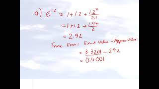 Chapter 0103 Lesson Truncation Error Example Summing a Series [upl. by Negris]