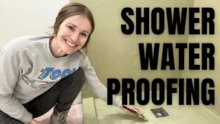 How to Waterproof a Custom Shower Pan amp Shower [upl. by Abibah814]