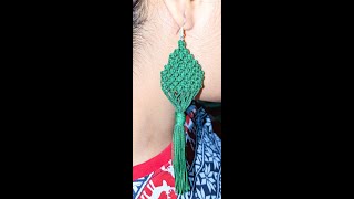 Festive Macramé Earring Tutorial for a Merry Christmas [upl. by Ingaborg]