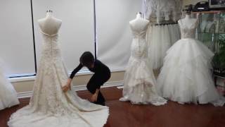 How To Bustle Your Wedding DressFrench Bustle vs American Bustle [upl. by Dody]