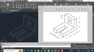 AUTOCAD ISOMETRIC DRAWINGS  AutoCAD tutorials exercise 01 [upl. by Ariahay967]