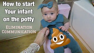 How to start Elimination Communication  Tips benefits 4 month old hold  infant potty training [upl. by Cathi]