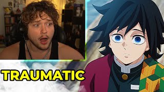 quotWater Hashira Giyu Tomiokas Painquot Demon Slayer s4e2 reaction [upl. by Clancy]