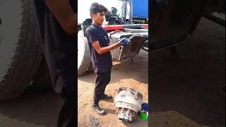 Filling the grease inside the bearing⏩ grease bearing truck wheel [upl. by Newmann417]