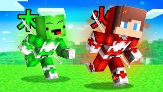 RED RANGER Speedrunner vs GREEN RANGER Hunter  JJ vs Mikey in Minecraft Maizen [upl. by Rafe]