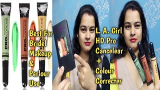 L A Girl HD Pro Cancelear  Coloure Correcter Full Review Best For Bridel Makeup and Parlour Use [upl. by Laurel]