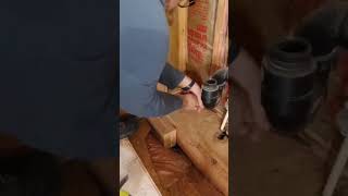 found rotten subfloor under the sink diy mobilehome homeimprovement mobilehomerenovation [upl. by Ahsinet]