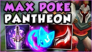 WTF ONE PANTHEON Q DOES HOW MUCH DAMAGE NEW SEASON 8 PANTHEON TOP GAMEPLAY  League of Legends [upl. by Nnhoj322]