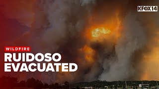 Ruidoso wildfire triggers Go now evacuation closes major highways [upl. by Shewmaker281]