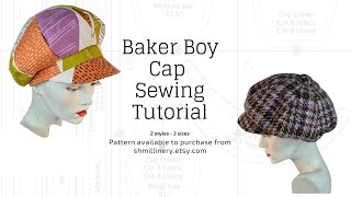 Baker boy  newsboy cap sewing tutorial [upl. by Eizzo]