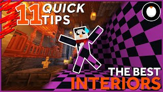 11 Quick Tips for Minecraft INTERIOR DESIGN [upl. by Peggy774]