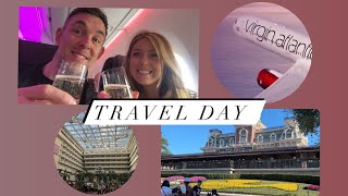 Walt Disney World Florida  Travel Day  Newcastle to Manchester  Virgin Atlantic Premium April 24 [upl. by Tnecnev]