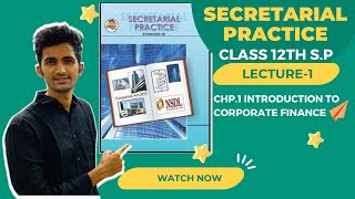 Corporate Finance amp Importance of Corporate finance Class 12 S P NEW SYLLABUS Jayesh Rajgor [upl. by Redep483]