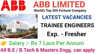 ABB India Fresher Engineer Recruitment 2023 I Mechanical Jobs I Fresher Jobs I Engineering Jobs [upl. by Nawtna]