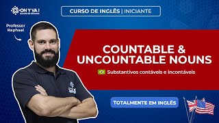 Curso de Inglês  Iniciante Substantivos contáveis e incontáveis [upl. by Burgess490]