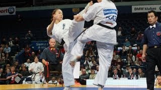 【新極真会】The 5th Karate World Cup WOMEN LIGHT WEIGHT Quarterfinal 4 Kanemitsu vsGridneva [upl. by Nereil]