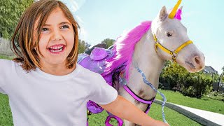 SURPRISING MY DAUGHTER WITH A REAL LIFE UNICORN emotional [upl. by Heigho]