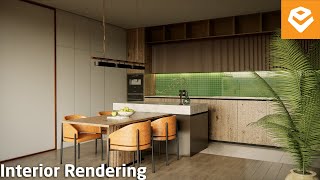 Enscape 4 For SketchUp  029 Realistic Interior Rendering Kitchen With Skybox  HDRI [upl. by Houser394]