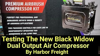 Testing The New Black Widow Dual Air Compressor From Harbor Freight [upl. by Esille]