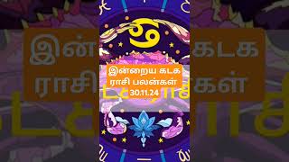 இன்றைய கடக ராசி பலன்கள் 301124todays kadaga rasi palan in tamil 301124 [upl. by Alegnatal]