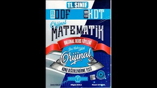 Orijinal Yayınları 11 Sınıf Matematik ODF KDT Seti [upl. by Irollam]