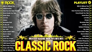 Best Classic Rock Songs 70s 80s 90s 🔥 Guns N Roses Aerosmith Bon Jovi Metallica Queen ACDC U2 [upl. by Kerad]