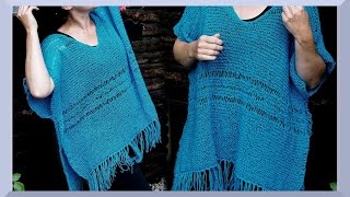 PONCHO STRICKEN EINFACH Anleitung FÜR ANFÄNGER ★ FÜR DEN SOMMER 🌞 UNISIZE [upl. by Noived]