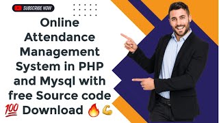 Online Attendance Management System in PHP and Mysql with free Source code [upl. by Brigid792]