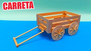 CARRETA hecha con palitos de helado CARRIAGE made with ice cream sticks [upl. by Llehcor63]