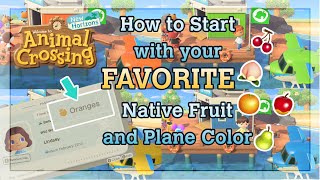 ISLAND RESET GUIDE  How to Choose Your Native Fruit and Plane Color in Animal Crossing New Horizons [upl. by Nivan]