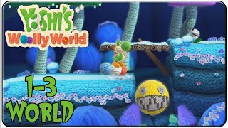 Yoshis Woolly World 100 Walkthrough World 13 Sponge Cave Spelunking [upl. by Schiff790]